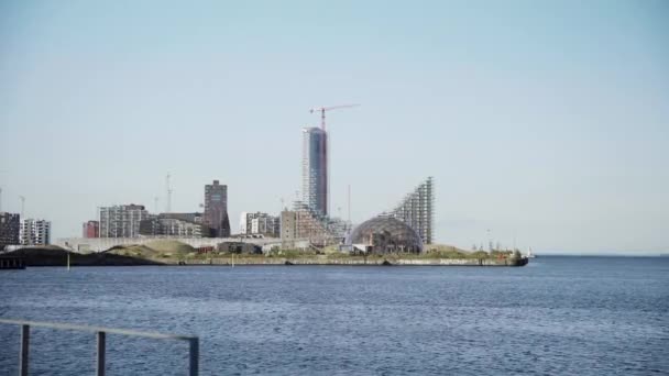 Skyline Aarhus Arquitetura Moderna Iceberg — Vídeo de Stock