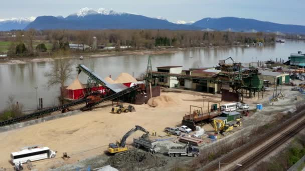 งโหลด Sand Boge Trans Mountain Pipeline บแม Fraser Port Kells — วีดีโอสต็อก