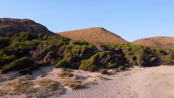 Volo Sulla Spiaggia Cala Torta Maiorca — Video Stock