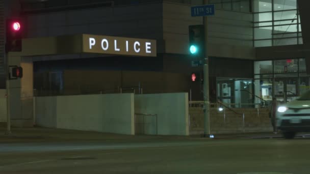 Приблизно 2022 Серпня Лос Анджелес Сша Загальний Знак Маленької Поліцейської — стокове відео