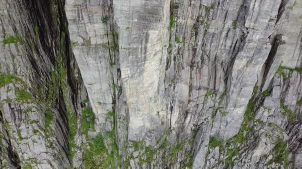 Voando Até Famoso Preikestolen Noruega — Vídeo de Stock