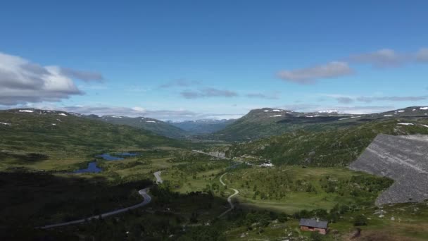 Norveç Vadisinde Uçarken — Stok video