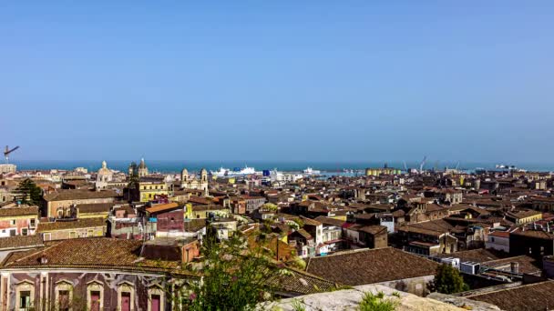 Panoramic View Capital City Palermo Sunny Day Sicily Italy — 비디오