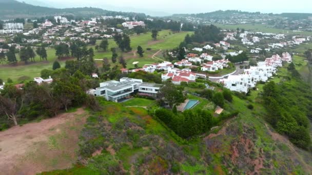 Letecká Dráha Nad Zámečkem Zelené Stráni Exkluzivní Kondominium Maitencillu Chile — Stock video