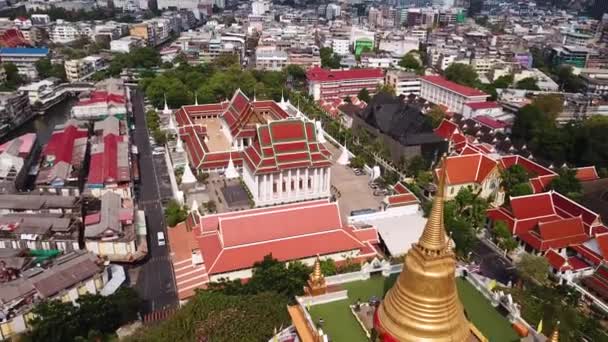 Photos Drones Temple Wat Saket Des Environs Bangkok Thaïlande Uhd — Video