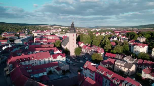 Mosca Aérea Chruch Trinitatis Kirche Sondershausen Alemania — Vídeo de stock