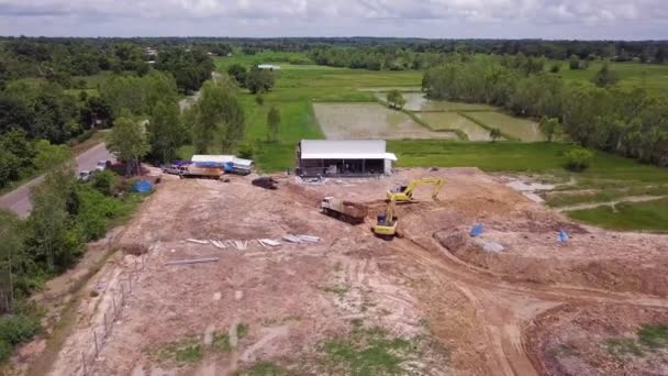 Fotografii Drone Ale Unei Plantații Canabis Construcție Nordul Thailandei Udon — Videoclip de stoc