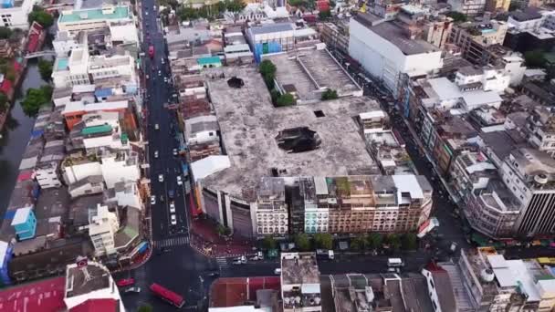 Tembakan Drone Dari New World Shopping Mall Yang Ditinggalkan Dikenal — Stok Video