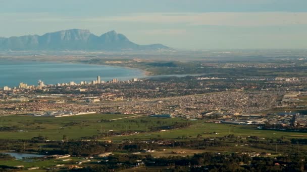 Panorama Depuis Col Sir Lowry Strand False Bay Zoom Avant — Video