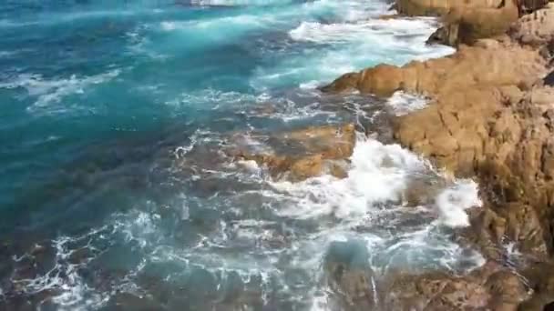 Playa Paraíso Cabo México Océano Playa Prepara Desde Las Rocas — Vídeo de stock