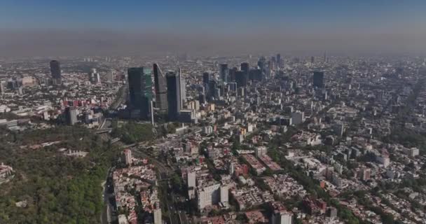Mexiko Stadt Luftbildwagen Mit Drohnenüberflug Condesa Juarez Und Roma Norte — Stockvideo