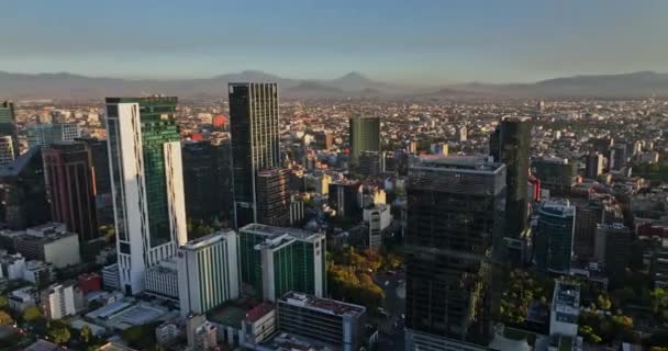 Mexico City Aerial V17 Panoramische Panning Shot Vastleggen Van Binnenstad — Stockvideo