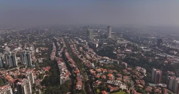 Cidade México V75 Aérea Que Estabelece Tiro Drone Viaduto Bosques — Vídeo de Stock