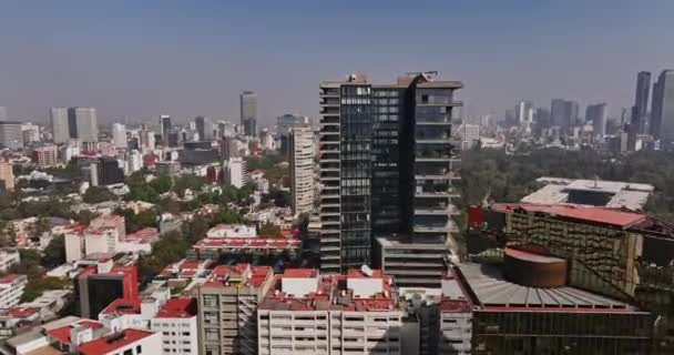 Cidade México V80 Aérea Viaduto Polanco Bairro Residencial Para Paisagem — Vídeo de Stock