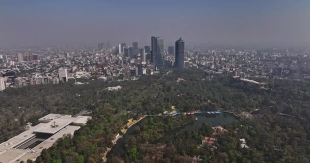 Ciudad México Aerial V83 Drone Flyover Chapultepec Park Metropolitan Área — Vídeos de Stock