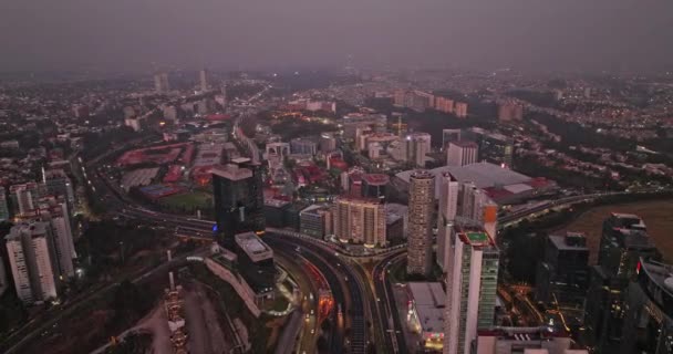Meksyk City Aerial V59 Kinematograficzne Ustanowienie Przelot Drona Santa Sąsiedztwo — Wideo stockowe