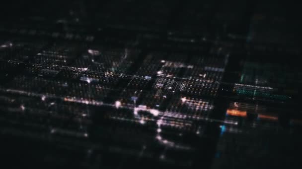 Futuriste Numérique Généré Mouvement Abstrait Matrice Cyber Environnement Big Data — Video