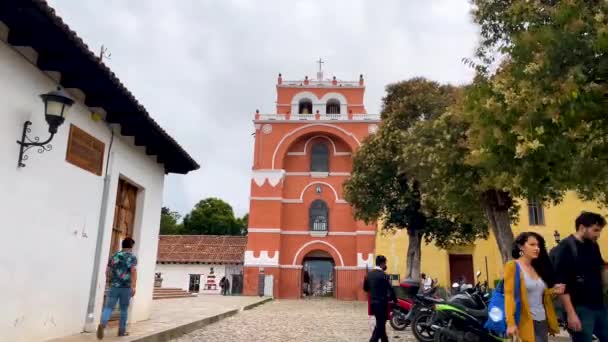 San Cristobal Las Casas Chiapas市中心的时间 — 图库视频影像