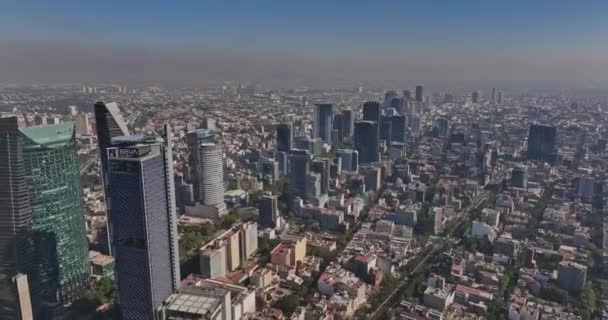 Mexico City Aerial V48 Train Établir Drone Chasse Survolant Les — Video