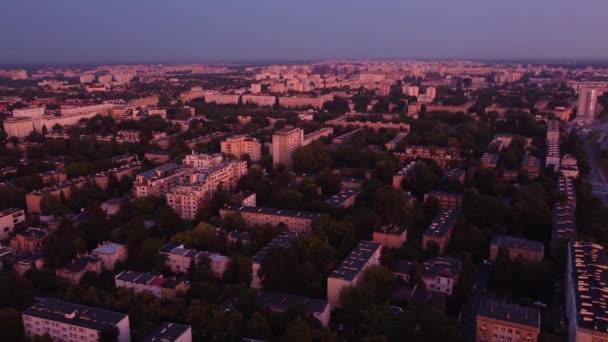 Dronové Video Sousedství Varšavě Polsko — Stock video