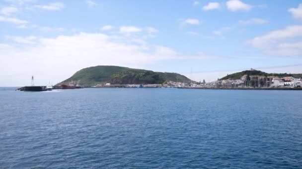 Muelle Horta Faial Azores Filmado — Vídeos de Stock