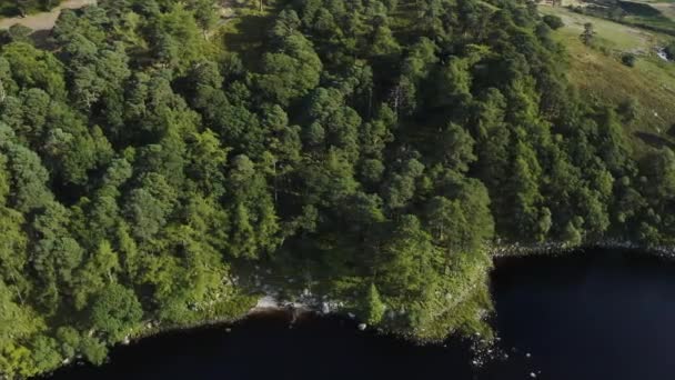 Vackert Lugnt Landskap Lough Tay Lake Guinness Lake Wicklow Mountains — Stockvideo