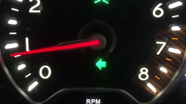 Imagem Carro Você Pode Ver Luz Seta Esquerda Piscando — Vídeo de Stock