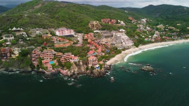 Luxury Oceanside Beach Hotele Meksyku — Wideo stockowe