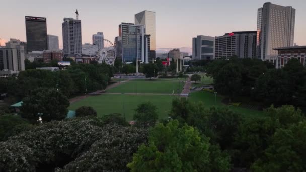 Letecký Pohled Olympijský Park Atlantě Gruzii — Stock video