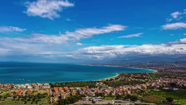 Vista Surpreendente Cidade Oliveri Litoral Sicília Itália Destino Viagem Popular — Vídeo de Stock