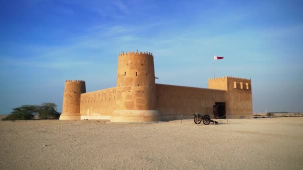 Fuerte Zubara Desierto Qatar — Vídeos de Stock