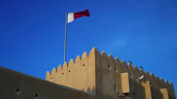 Zubara Erőd Katar Sivatagban — Stock videók