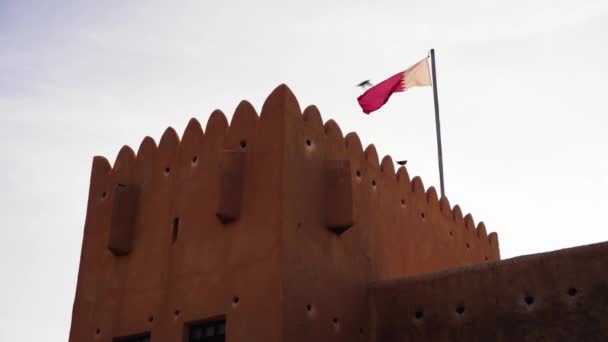 Fuerte Zubara Desierto Qatar — Vídeos de Stock
