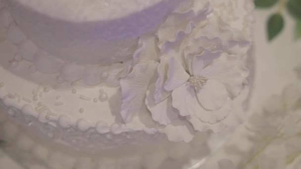 Gâteau Mariage Assis Sur Table — Video