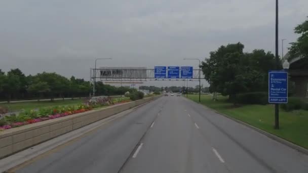 Pov Jazda Autostradzie Chicago — Wideo stockowe