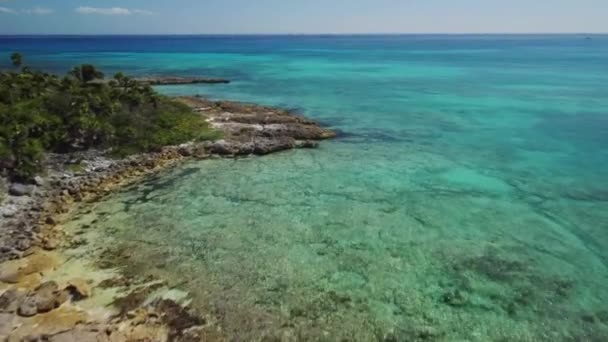 Tropical Beach Island Γαλαζοπράσινα Νερά — Αρχείο Βίντεο