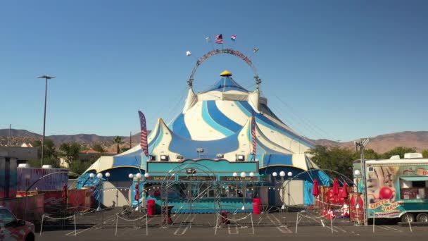 Une Grande Tente Cirque Palmdale Californie Vue Statique — Video