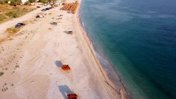 Praia Borsh Riviera Albanesa — Vídeo de Stock