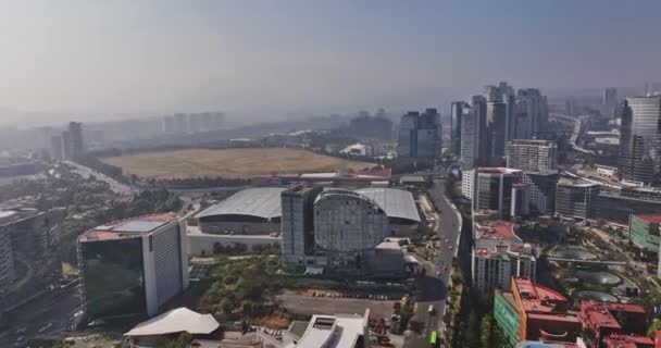 Mexiko Stadt Drohnenüberflug Durch Ein Modernes Viertel Das Das Stadtbild — Stockvideo