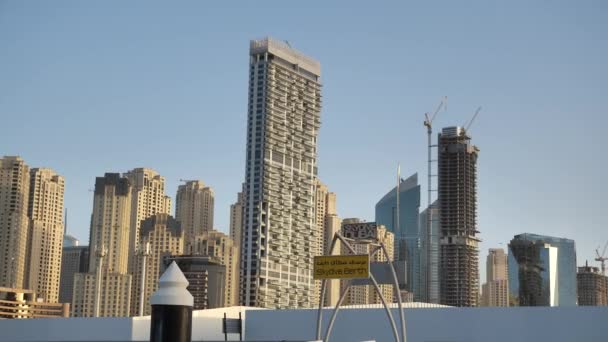 Dubai Uae Hava Dalışı Terminali Jbr Sahil Binaları Bir Konut — Stok video