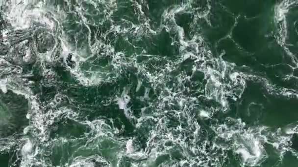 Patterns Created Tide Surging Storm Surge Barrier Aerial — Stock Video