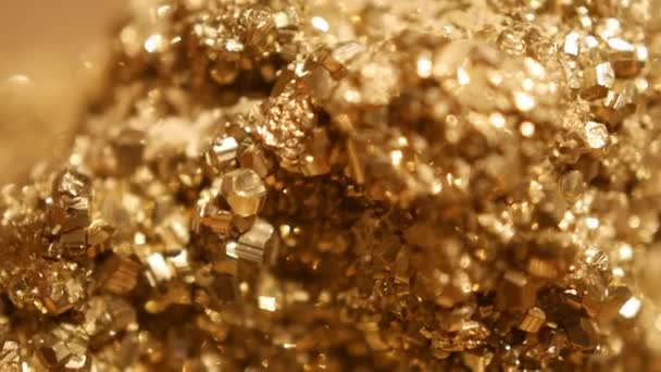 铁黄铁矿的巨拍傻瓜的黄金 — 图库视频影像