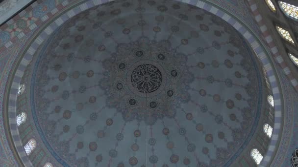 Izzet Pasha Mezquita Techo Decorativo — Vídeos de Stock