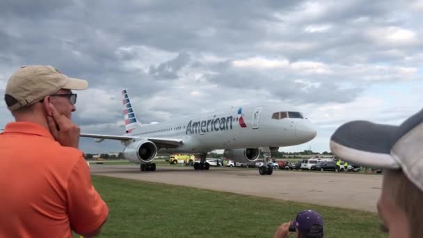 American Airlines Samolot Ziemi — Wideo stockowe