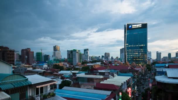 Kamboçya Nın Başkenti Phnom Penh Gelişmekte Olan Bir Şehir Şehir — Stok video