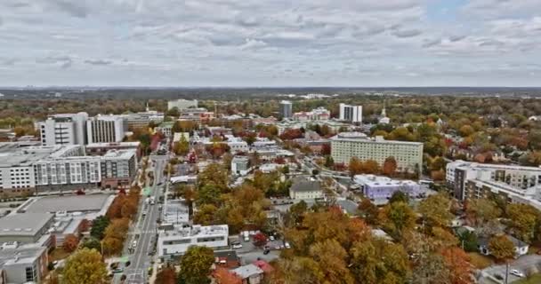 Atlanta Aerial V739 Panorama Capturant Paisible Communauté Vivant Quartier Decatur — Video