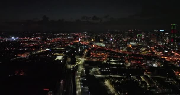 Atlanta Aerial V795 Drone Flyover Cabbagetown O4W Neighborhoods Capturing Shimmering — Stock Video