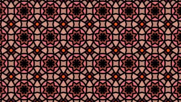 Modern Islamic Geometric Ornament Slide Animation Seamless Pattern Illustration Design — Stock Video
