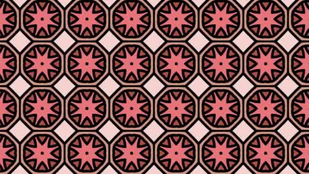 Abstract Geometrische Patroon Generatieve Computationele Kunst Patroon Dia Panning — Stockvideo