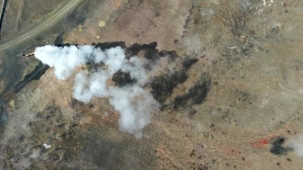 Vedere Drona Peisajului Vulcanic Din Islanda — Videoclip de stoc